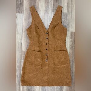 SHEIN Women’s Size Medium Tan Corduroy Mini Dress